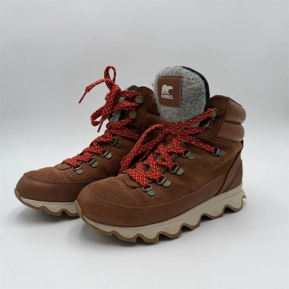 Sorel Shoes - Sorel Womens Brown Suede/Leather Lace Up Snow Hiking Ankle Boots Lug Sole size 7